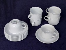 Set aus Kaffeetassen mit Untertassen, Thomas, Rosenthal, Porzellan, Trend, weiß