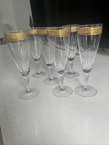 Sektgläser mit goldrand - sektgläser, goldrand,