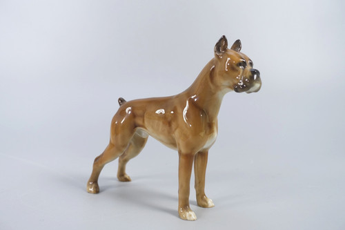 Porzellan figur boxer dogge - porzellan,