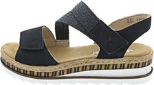 Rieker Damen Sandalette blau kombi
