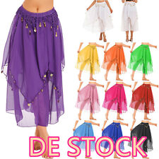 DE Damen Pailletten Bauchtanz Tanzrock Perlen Chiffonrock Indischer Tüllrock