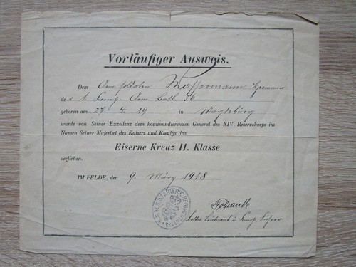 Ausweis,Urkunde,Besitzzeugnis