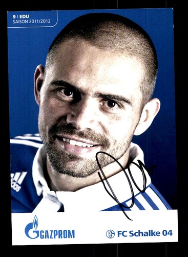 Edu autogrammkarte schalke - autogrammkarte, fc
