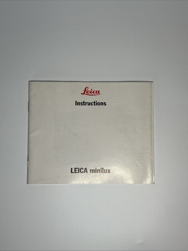 Leica minilux instructions - , #p5