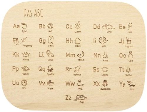 Abc frühstücksbrett - abc,