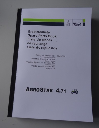 Ersatzteilliste deutz agrostar - ersatzteilliste,