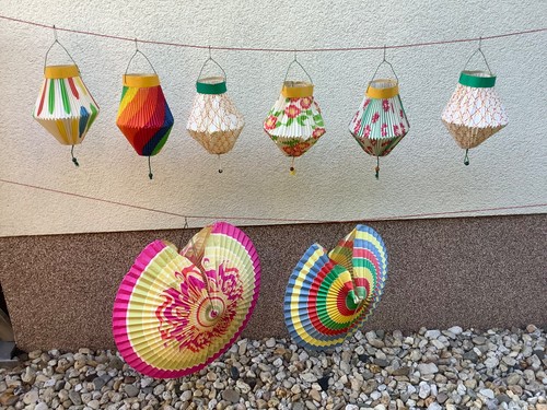 Lampions papier alt - alt, faltbar
