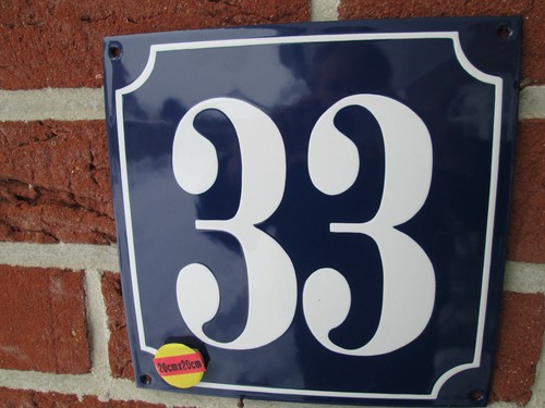 Hausnummer mega emaille 33 - nr,