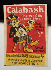 Calabash - Pipe / Pfeife / Etikett Streichholzetikett ?