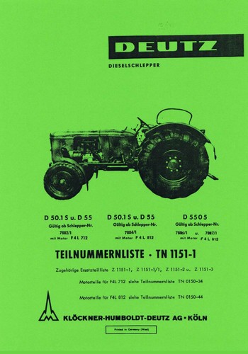 Ersatzteilkatalog deutz d50 - ersatzteilkatalog,