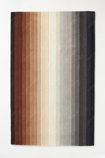 Indisch Teppiche Wolle 2.4x3m Rot & Gelb Gestreift Boho Handgetuftet Teppich