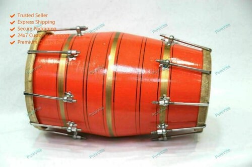 Indische holz dholak dholki - indische, dholak/dholki