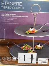 Etagere mit 2 Etagen rund aus