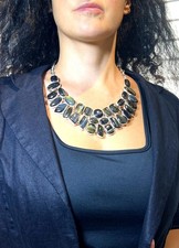 Luxus Schmuck Collier mit echtem Schwarzem Turmalin – Neu & exklusiv