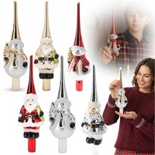 Christbaumspitze Glas 28cm Weihnachtsbaumspitze Vintage Baumspitze