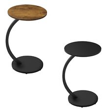 Beistelltisch C Form Couchtisch rund Sofatisch Kaffeetisch #3531