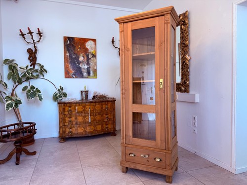 Antike bauernvitrine vitrine - bauernvitrine,