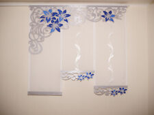 Gardinen-Set/ 4 Teile ,Flächenvorhänge,Schiebevorhang, Querbehang