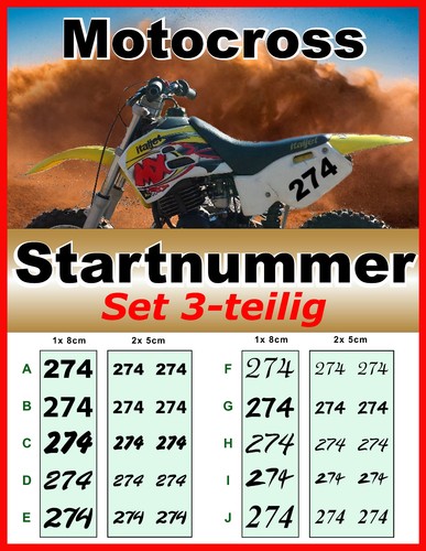 Motocross startnummer oder - motocross,