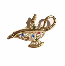 Brosche Wunderlampe goldf