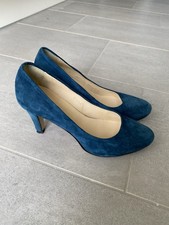 Pumps Damen Wildleder Petrol
