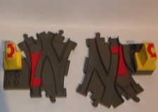 LEGO DUPLO EISENBAHN SCHIENEN 2 WEICHEN MIT STELLSTEIN !!