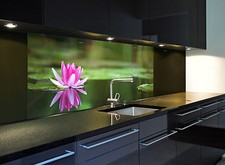 Glasbild Küchenrückwand Spritzschutz 1020-1-GB Seerose1 in verschiedenen Größen