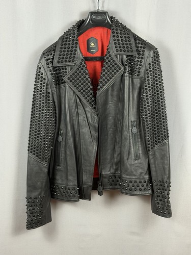 Oshun nieten lederjacke - nieten, l