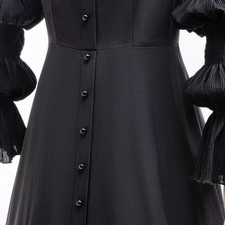 Hexenkostüm Damen Kleid Perücke Brille Halloween Mottoparty Zauberer Outfit