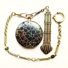 Schweizer HERREN TASCHENUHR, Niello, Sprungdeckel, gute Funktion, ca. 1925