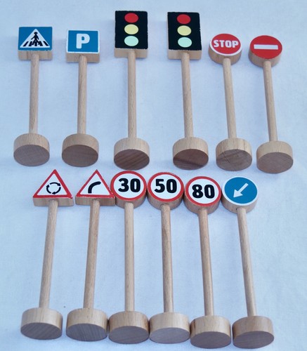 Verkehrsschilder holz massiv - verkehrsschilder,