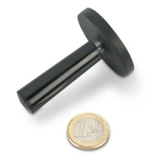 Magnetsystem Ø 43 mm gummiert mit Griff - hält 10 kg - Messebau - Werkstatt -