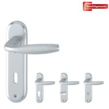 Hoppe Türdrücker New York Kurzschildgarnitur BB/PZ/WC Alu F1 Türgriff Türklinke