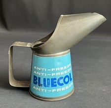 BLUECOL FROSTSCHUTZ VINTAGE SCHMIEDE HALBES PINT KÜHLMITTEL AUSGIESSER ÖLKANNE GARAGE DOSE
