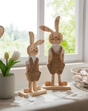 2x Osterhase "Latzhose"