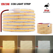 COB LED Streifen Strip Band Selbstklebend Lichtschlauch IP68 Wasserdicht 12V 24V