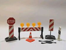 **Playmobil** Baustelle Bau Straße Straßenschild Straßenschilder Kegel Barke