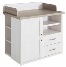 Wickelkommode Luca, Wickeltisch, Babyzimmer, Landhaus, 1 Tür, 2 Schubkästen