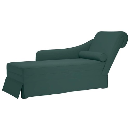 Chaiselongue mit armlehne samt - chaiselongue,