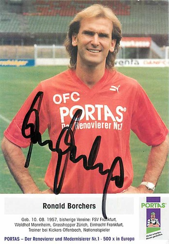 Autogrammkarte ronald borchers - ronald,