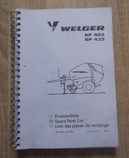 Welger Rundballenpresse RP405 + RP435 Ersatzteilliste