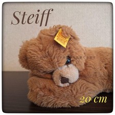 Steiff Floppy Bar braun Teddybär Vintage 1980er Mohair liegend 7,9 Zoll