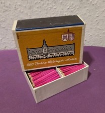 DDR GROßBOX STREICHHÖLZER -800 JAHRE LEIPZIGER MESSE- RIESAER ZÜNDWAREN REKLAME 