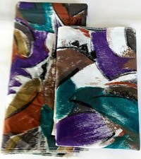 2 x versäuberter Stoff 68x142, 103x142 cm Vorhangstoffe für Vorzelt  1990er neuw