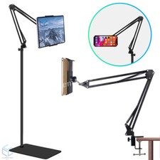 2 IN1 Tablet-Bodenständer 360° Overhead Handyhalterung Flexiblem Arm Stativ