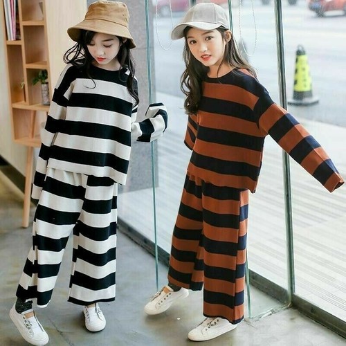 2pcs mädchen gestreift - 2pcs,