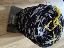 Chenille Baumwolle bunt Blau Grau Bobbel 577  gr. Wolle Garn