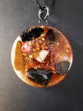 Orgonit Anhänger Wurzel Chakra Orgon "Erdung" "Sicherheit" Roter Jaspis Turmalin