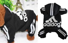 Kleine und Groß Haustier Hund Kleidung Hoodie Pullover Jacke Hemd Overall Adidog