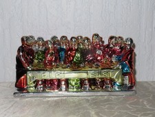 Bunte Keramik Figurengruppe " Das letzte Abendmahl " !